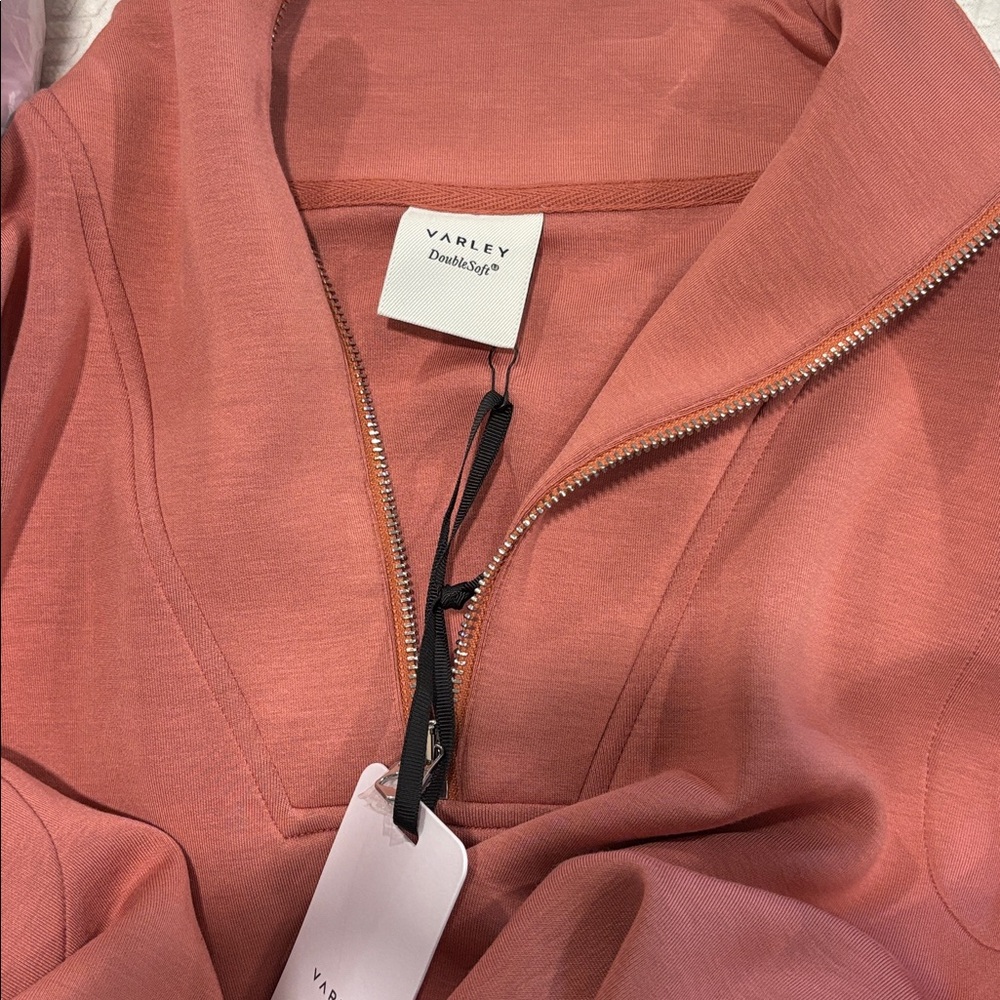 NWT Varley Magnolia 2.0 1/2 Zip Tank in Canyon Rose - Picture 8 of 8